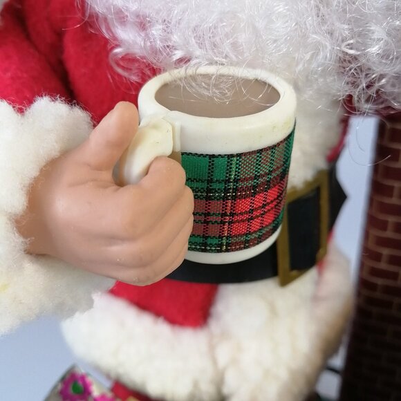 1994 HOLIDAY CREATIONS ANIMATED HOLIDAY SCENE SANTA WITH POT BELLY STOVE - Picture 16 of 16